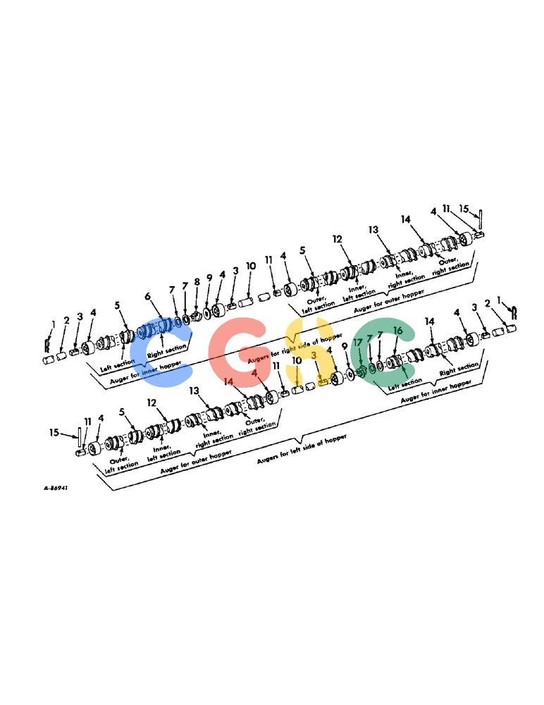 凯斯零件查询(DRY) - FERTILIZER UNITS (4-ROW & 6-ROW) - 1966 (1/66-12/88) (A-071) - DRY FERTILIZERS, AUGERS AND RELATED PARTS, FOR SIX ROW METAL HOPPERS Case Agriculture