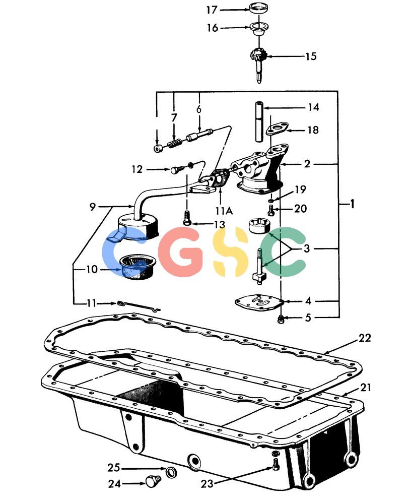 纽荷兰零件查询(H48) - RICHIER EXCAVATOR (1/74-12/84) (06F01) - OIL PUMP, OIL PAN & RELATED PARTS New Holland Constructuion