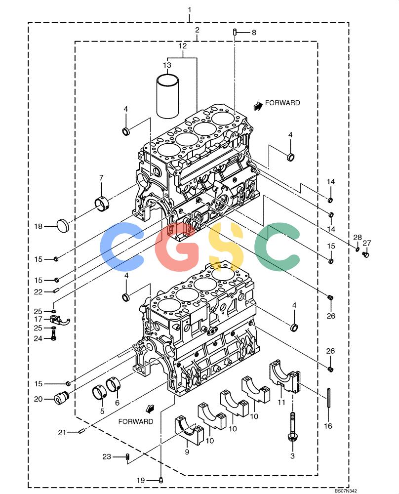 神钢零件查询(ED150) - BLADE RUNNER ACERA SR EXCAVATOR DOZER (TIER 3 ) ASN YL06-01201 (5/08-12/12) (09-06[00]) - CRANKCASE Kobelco
