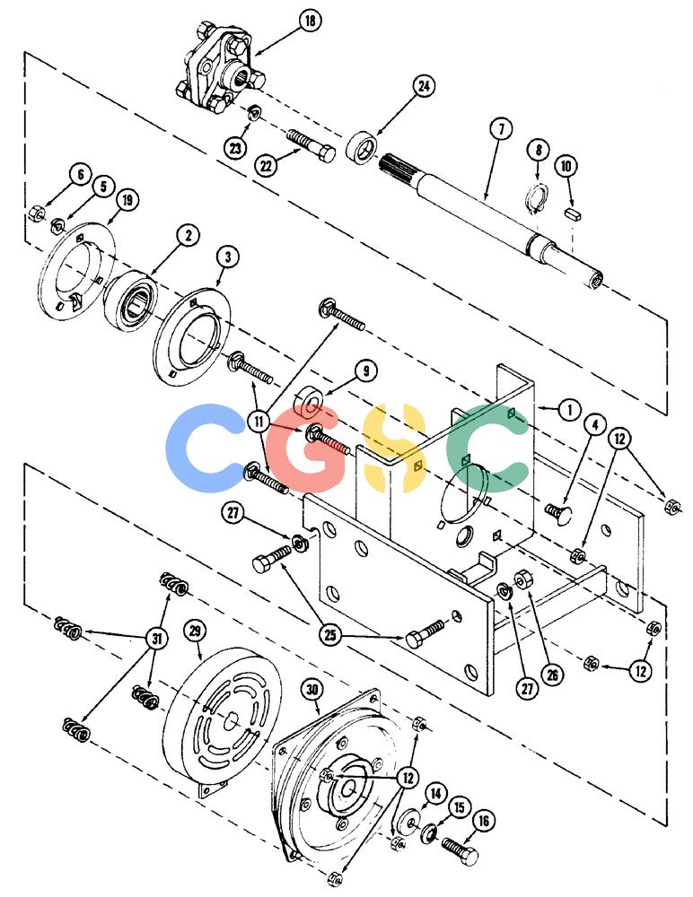 凯斯零件查询(48FEB) - CASE IH SNOW THROWER (1/86-12/91) (04) - ELECTRIC CLUTCH, 48 FEB SNOW THROWER Case Agriculture