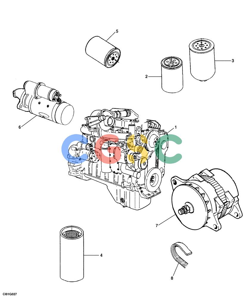 纽荷兰零件查询(AD250) - ARTICULATED DUMP TRUCK (7/01-) (0.021F-O/1[02]) - ENGINE New Holland Constructuion