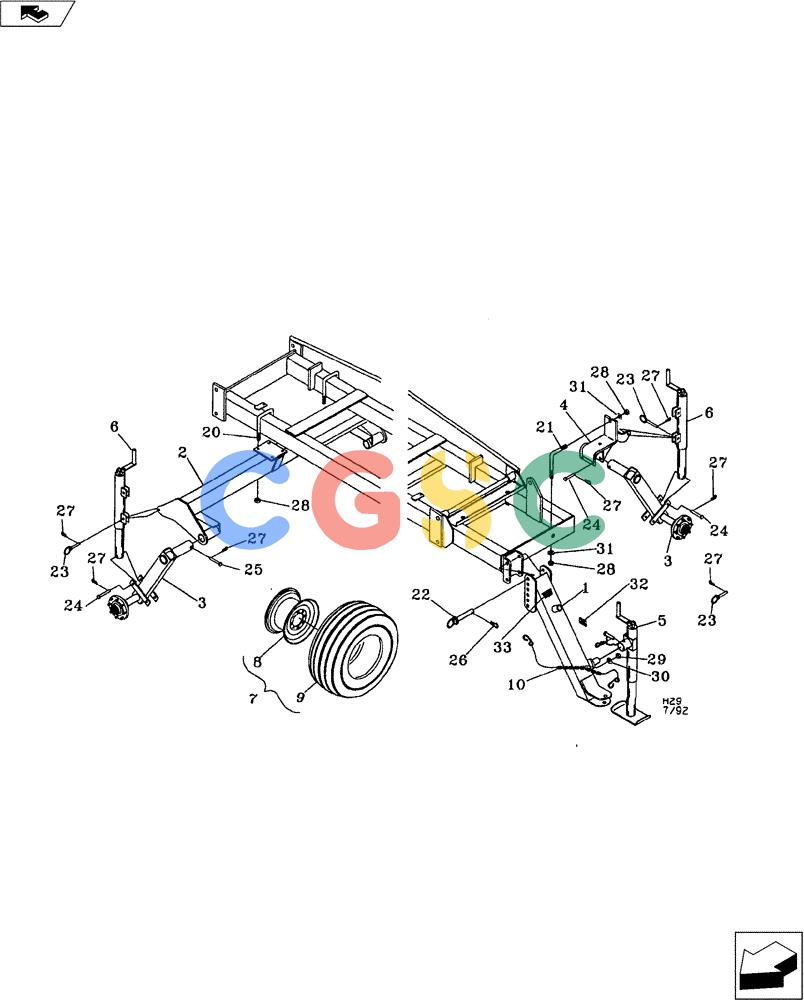 凯斯零件查询(FERTILIZER) - EQUIPMENT - DMI - 1996 (1/96-12/06) (75.200.13) - MODEL 3250 INLINE TRANSPORT ATTACHMENT Case Agriculture