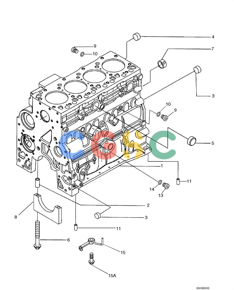 纽荷兰零件查询(D95B) - CRAWLER DOZER TIER 3 (3/08-) (02-20) - CYLINDER BLOCK New Holland Constructuion