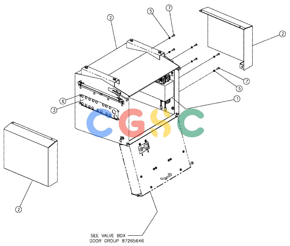 凯斯零件查询(810) - FLEX-AIR APPLICATOR - 2009 (9/09-12/11) (02-037) - VALVE BOX GROUP, DOUBLE BIN W/AUGER Case Agriculture
