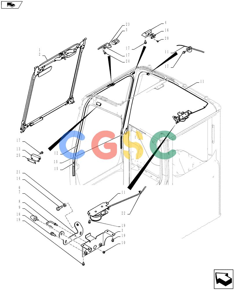 纽荷兰零件查询(E135BSRLC) - CRAWLER EXCAVATOR ASN YH06-08001 (01-062[09]) - CAB INSTALLATION New Holland Constructuion