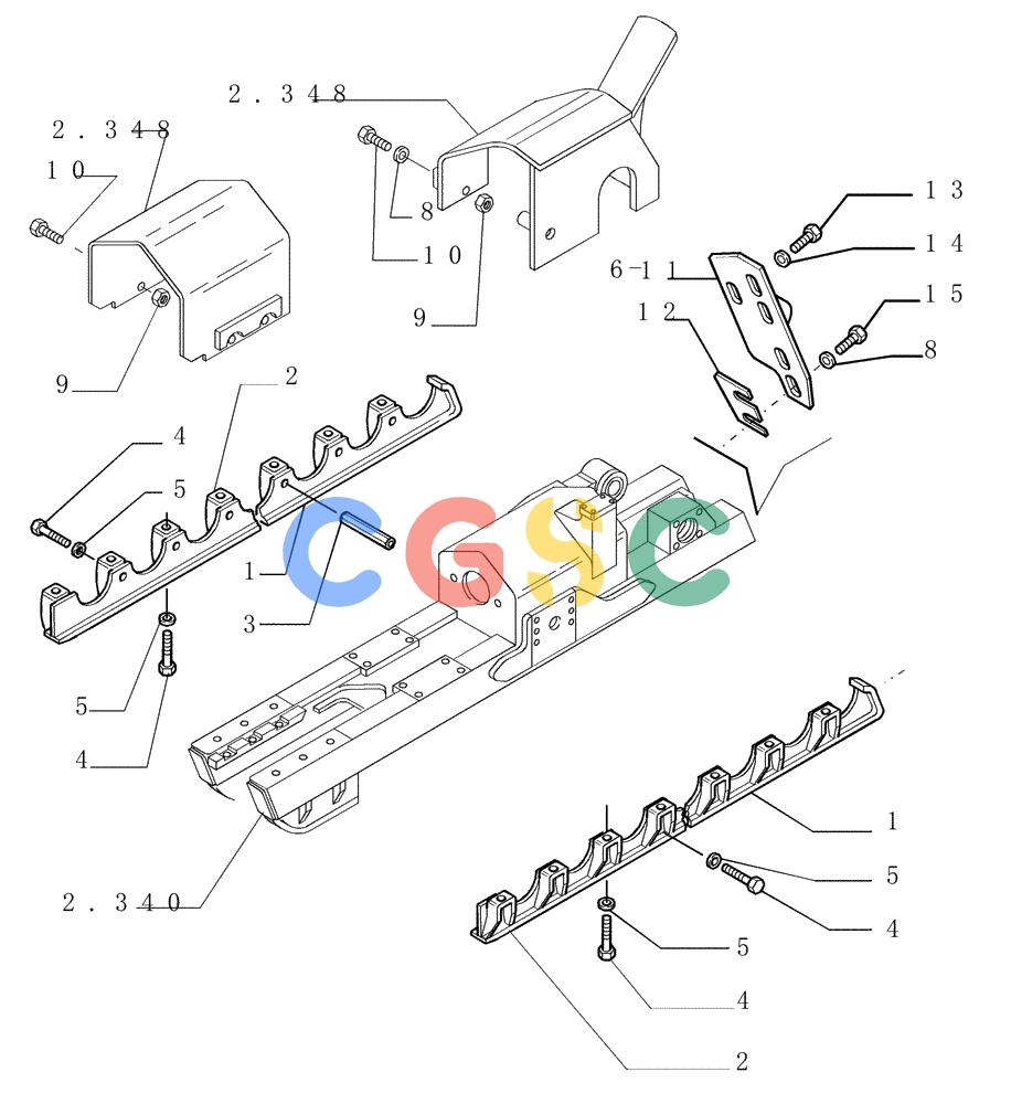 纽荷兰零件查询(DC150.B) - CRAWLER DOZER TIER 2 (3/03-) (9.354[01]) - TRACK ROLLER GUARDS - FULL - OPTIONAL CODE 784120051 - VERSION (01-04) New Holland Constructuion