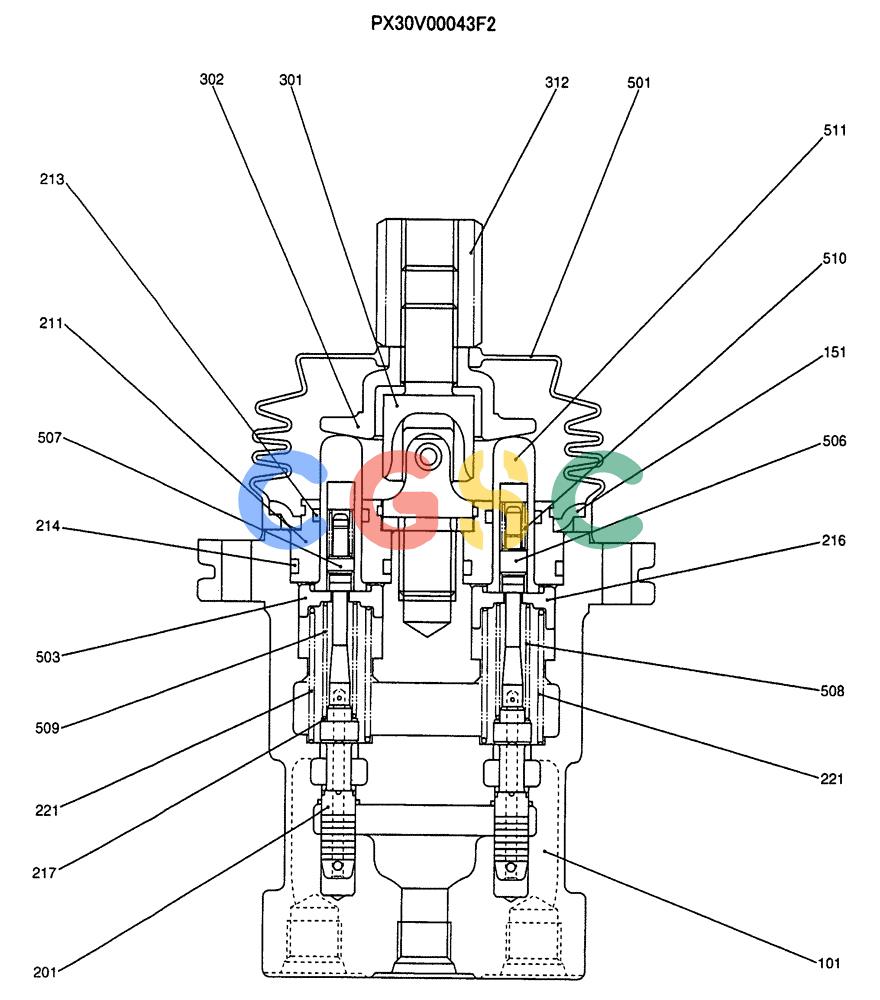 纽荷兰零件查询(E70SR) - MIDI CRAWLER EXCAVATOR ASN YT04-07175 (07-042) - VALVE ASSY, PILOT New Holland Constructuion