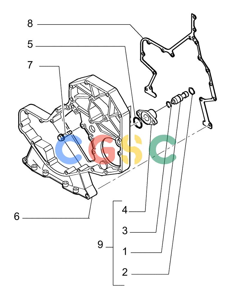 纽荷兰零件查询(D150) - CRAWLER DOZER (1/05-) (0.043[02]) - CRANKCASE COVERS New Holland Constructuion
