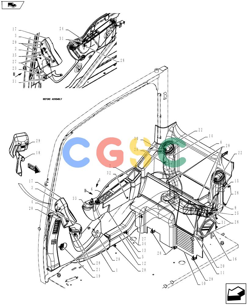 神钢零件查询(SK170 ACERA M-9) - CRAWLER EXCAVATOR - TIER 3 NON-REGULATED (1/12-12/13) (90.151.AF[01]) - CAB, INSTRUMENT CLUSTER Kobelco