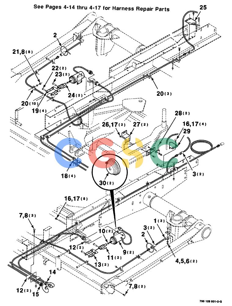 凯斯零件查询(8575) - CASE IH MID-SIZE RECTANGULAR BALER (NORTH AMERICA) (1/95-12/00) (10-022) - ELECTRICAL ASSEMBLY, SEE PAGES 4-14 THRU 4-17 FOR HARNESS REPAIR PARTS Case Agriculture