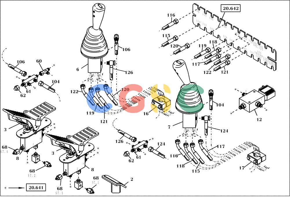 纽荷兰零件查询(EC160) - CRAWLER EXCAVATOR (4/99-) (20.610[001]) - HYDRAULIC SYSTEM SERVO CONTROL (S/N 716001-716038) New Holland Constructuion