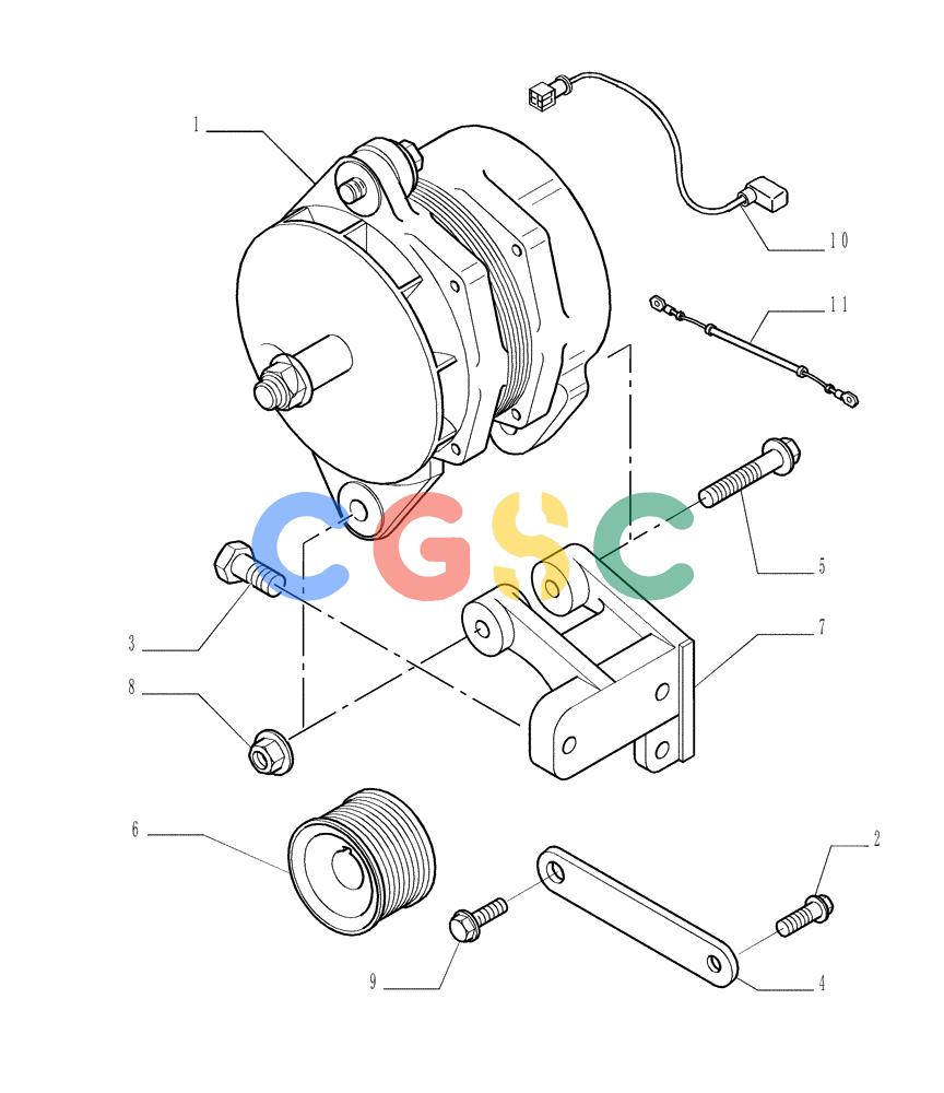 纽荷兰零件查询(DC180.B) - CRAWLER DOZER TIER 2 (3/03-) (0.400[01]) - ALTERNATOR New Holland Constructuion
