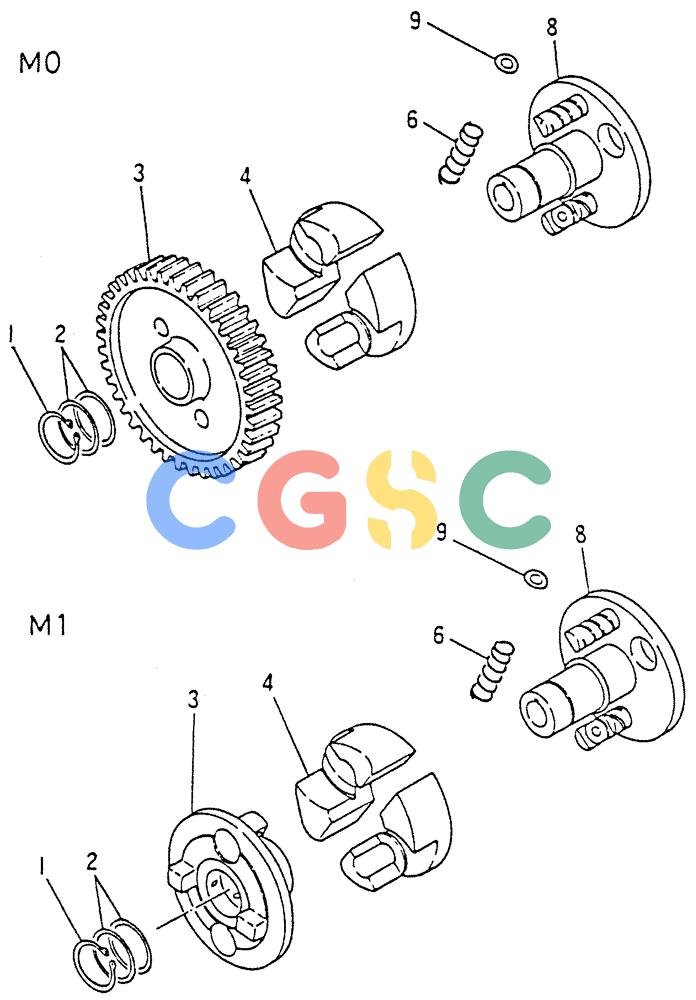 神钢零件查询(6D15) - MITSUBISHI DIESEL ENGINES - K907D & K907LC EXCAVATORS (1/86-12/06) (03-010) - AUTOMATIC TIMER (INNER PARTS) (PN 3186081040) Kobelco