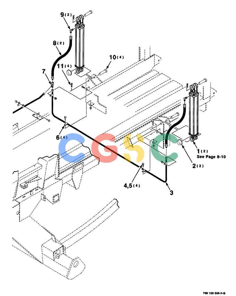 凯斯零件查询(8575) - CASE IH MID-SIZE RECTANGULAR BALER (NORTH AMERICA) (1/95-12/00) (08-008) - HYDRAULIC BALE DENSITY ASSEMBLY Case Agriculture