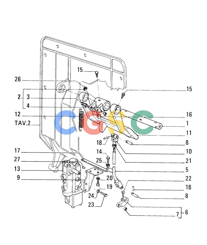 纽荷兰零件查询(FD175) - CRAWLER DOZER (N.A. VERSION)(S/N 061640 & AFTER) (1/93-) (2.304[01]) - BRAKE CONTROLS - STEERING CLUTCH New Holland Constructuion