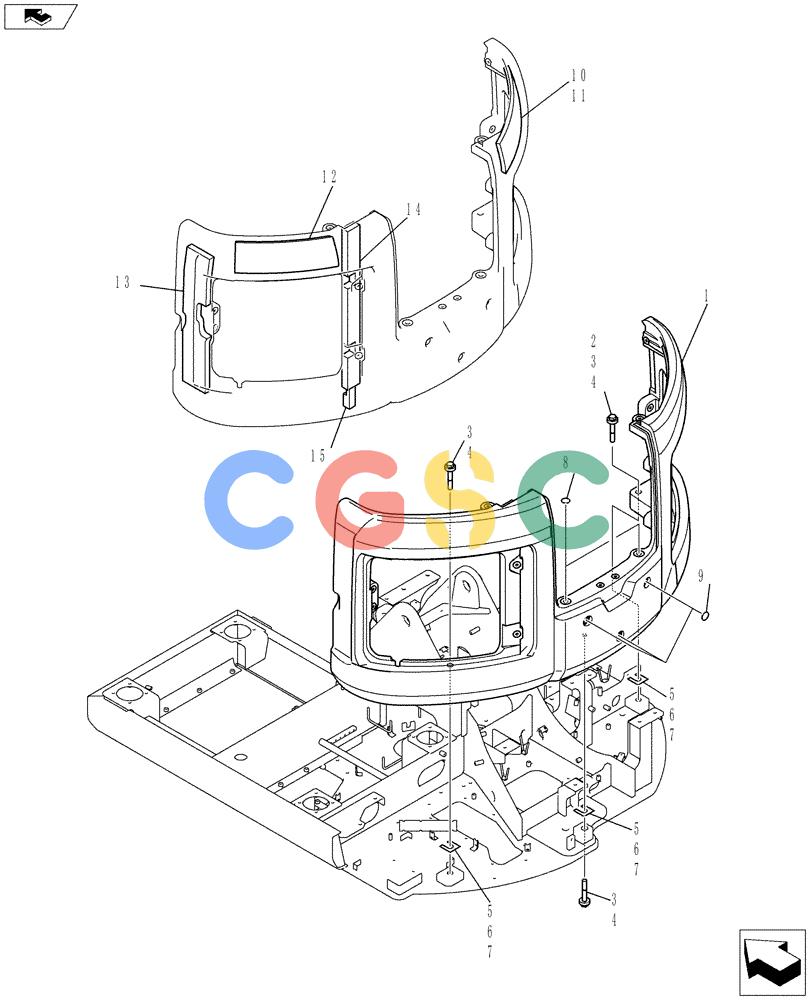 纽荷兰零件查询(E70BSR) - COMPACT CRAWLER EXCAVATOR ASN YT06-18001 (01-003[00]) - COUNTERWEIGHT INSTALLATION New Holland Constructuion