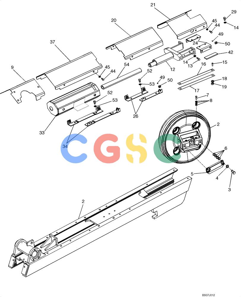 纽荷兰零件查询(D150B) - CRAWLER DOZER TIER 3 (HYDRO) (10/07-) (05-02A) - IDLER - RECOIL SYSTEM (XLT & LGP - MODELS) New Holland Constructuion