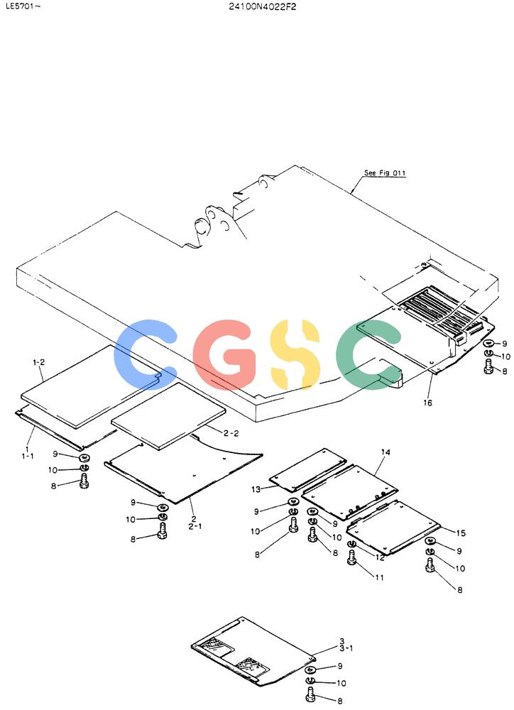 神钢零件查询(K903C) - EXCAVATOR ASN LE5701 (1/87-12/03) (01-019) - COVER ASSY, UNDER (FOR SWISS) Kobelco