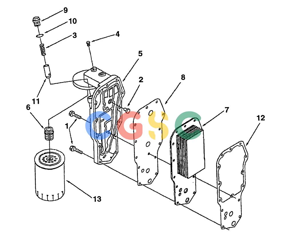 纽荷兰零件查询(DC100) - CRAWLER DOZER (N.A. VERSION) (4/00-) (0.310[01]) - HEAT EXCHANGER - ENGINE DC70 - DC80 - DC100 New Holland Constructuion