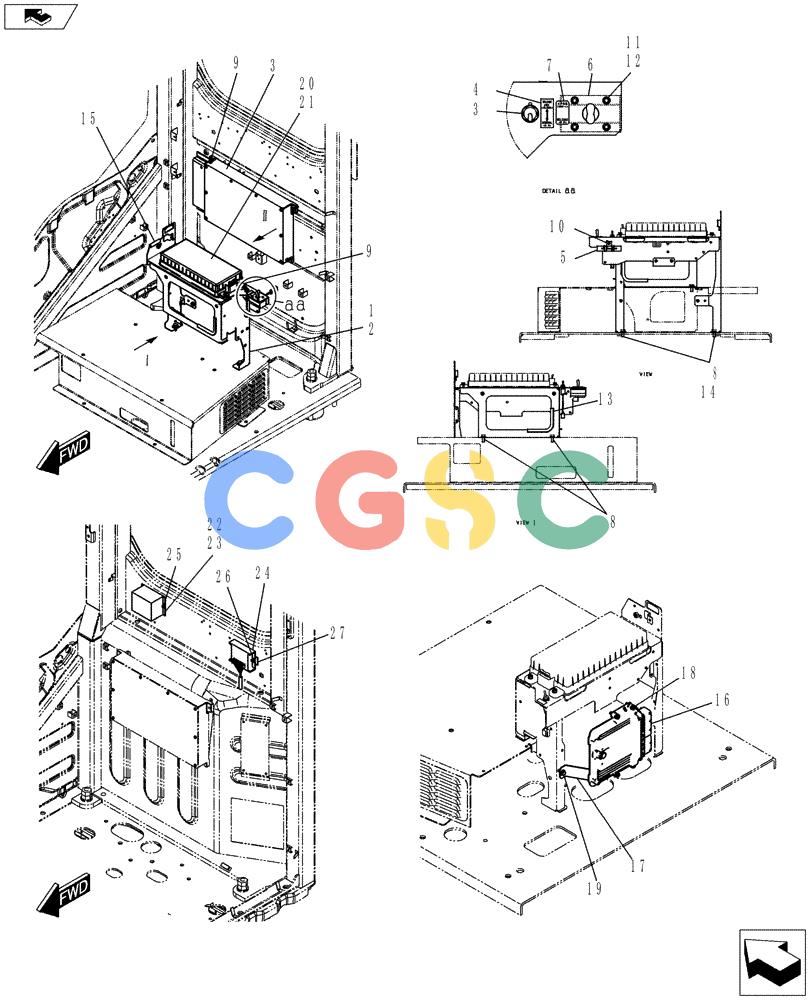 神钢零件查询(ED150-2) - BLADE RUNNER EXCAVATOR/DOZER ASN LH01-01001 (1/09-12/12) (01-054[01]) - CONTROLLER INSTALLATION Kobelco