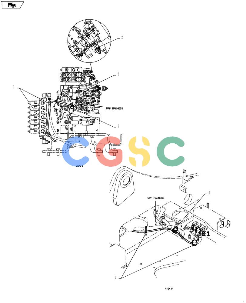 神钢零件查询(ED160 BLADE) - HYDRAULIC EXCAVATOR - ASN LH02-01501 (9/12-12/13) (55.100.DP[11]) - HARNESS, ASSY, UPPER Kobelco