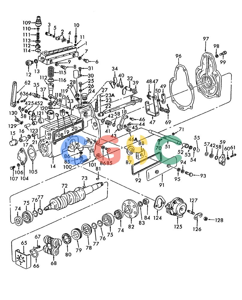 纽荷兰零件查询(H48) - RICHIER EXCAVATOR (1/74-12/84) (09C01) - FUEL INJECTION PUMP New Holland Constructuion