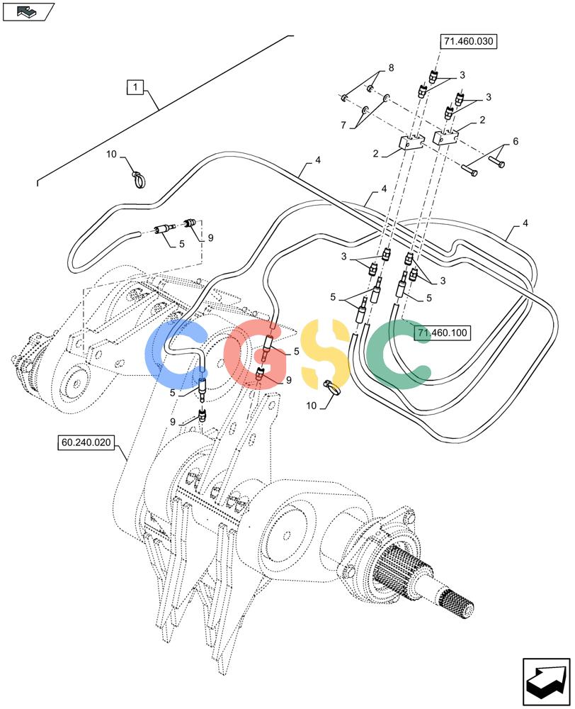 凯斯零件查询(LB334P) - BALER (9/12-) (71.460.090) - CENTRAL GREASING, PACKER Case Agriculture