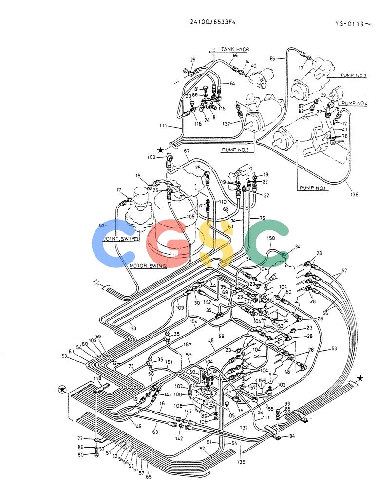 神钢零件查询(K916LC) - EXCAVATOR ASN YS0119 (1/87-12/03) (03-011[02]) - REMOTE CONTROL ASSY (FOR KAI) Kobelco