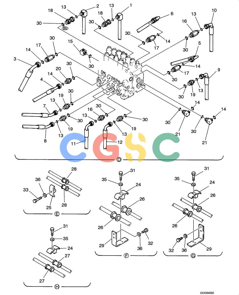 纽荷兰零件查询(E160) - CRAWLER EXCAVATOR (N.A.) (1/06-) (08 -07[00]) - HYDRAULIC LINES, MAIN New Holland Constructuion
