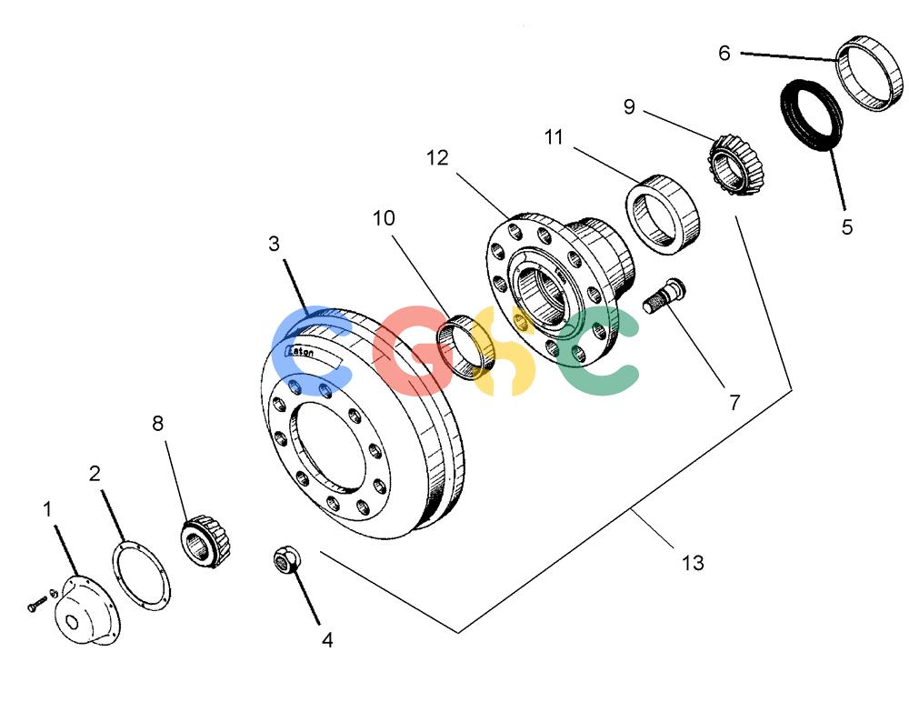 凯斯零件查询(4375) - TITAN FLOATER (5/98-8/99) (04-005) - FRONT AXLE HUB Case Agriculture