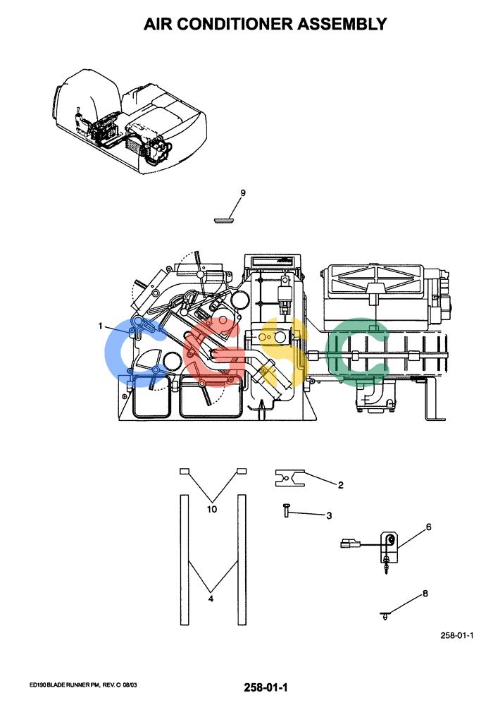 神钢零件查询(ED190LC-6E) - BLADE RUNNER EXCAVATOR/DOZER BTW YL03U0136 - YL03U0292 (1/05-12/06) (01-070) - AIR CONDITIONER ASSEMBLY, P/N-YN20M00065F1 Kobelco