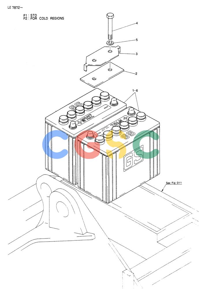 神钢零件查询(K903) - MARK II EXCAVATOR ASN LE7872 (1/88-12/03) (05-024) - BATTERY ASSY (P/N 24100P1124F1) Kobelco
