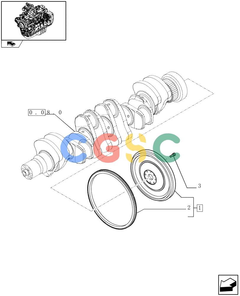 神钢零件查询(F4GE9684R J600) - ENGINE - 504115847 - 84459738 (1/08-12/12) (0.08.3) - FLYWHEEL - ENGINE (504024611) Kobelco