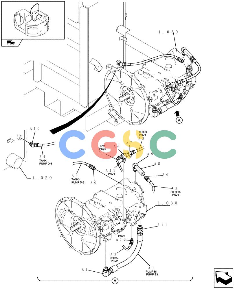 纽荷兰零件查询(E235BSR) - CRAWLER EXCAVATOR (5/07-) (1.080[12]) - PILOT PIPING New Holland Constructuion