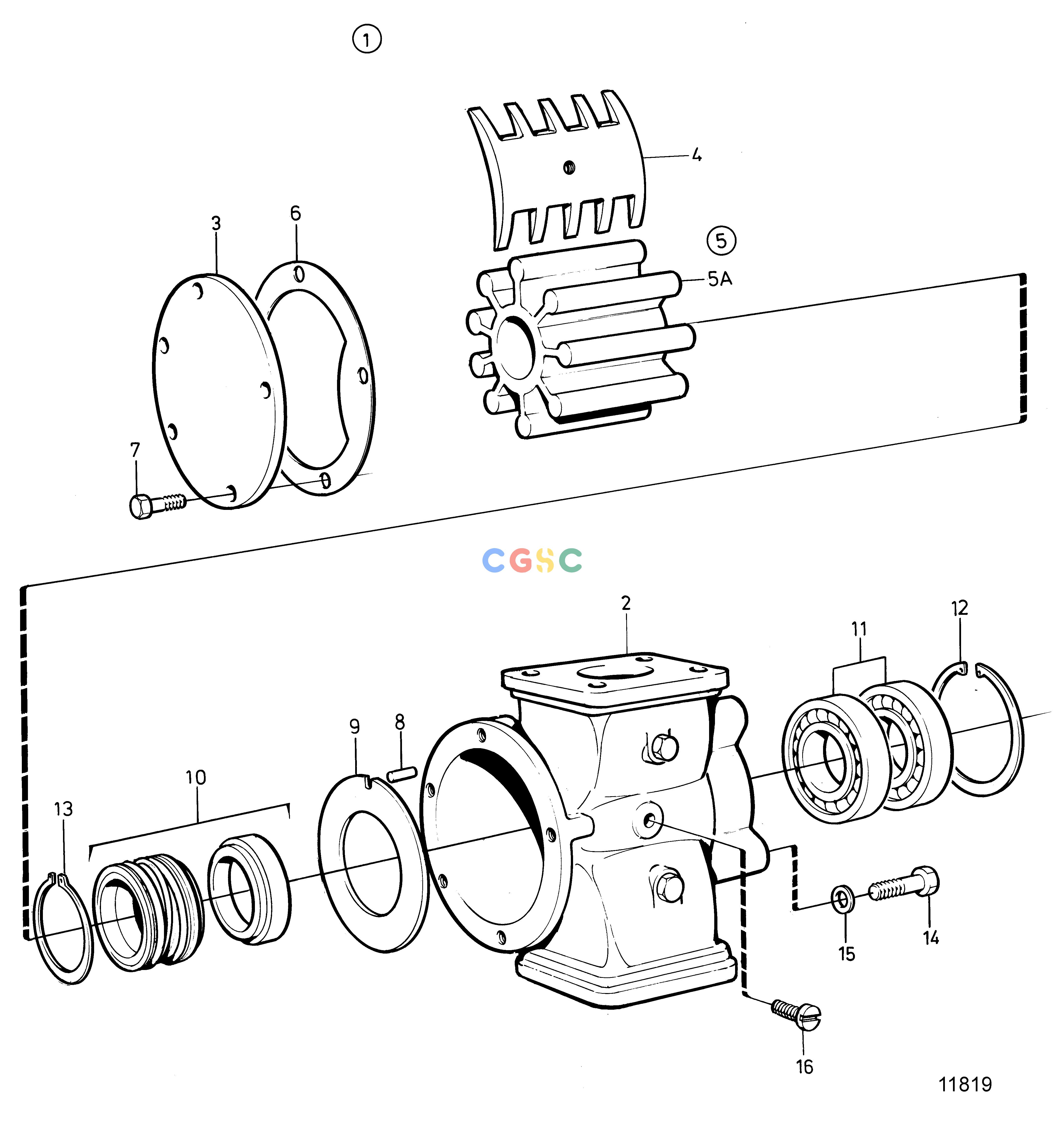 沃尔沃零件查询TMD100CMiscellaneous EquipmentFLUSHING PUMP 1 1/4''EPC Volvo Penta Parts catalog