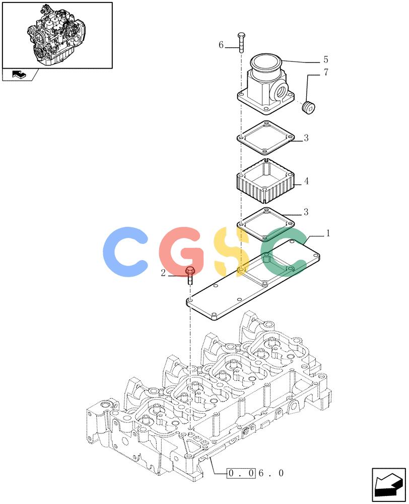 神钢零件查询(F4GE9484A J600) - ENGINE 504120790 - 87052264 (1/07-12/10) (0.07.1) - INTAKE MANIFOLD (2854335-2853267-2856262) Kobelco
