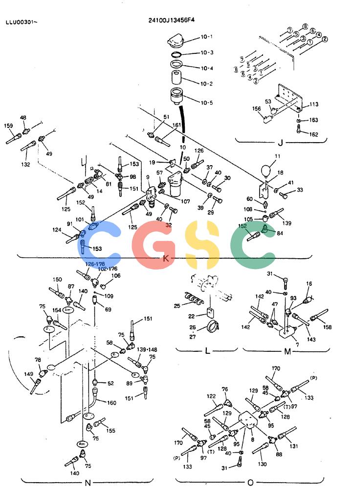 神钢零件查询(MD240C) - EXCAVATOR BTW LLU0301 - LLU0600 (1/80-12/06) (03-002[3]) - REMOTE-CONTROL ASSY - 24100J13456F4 Kobelco