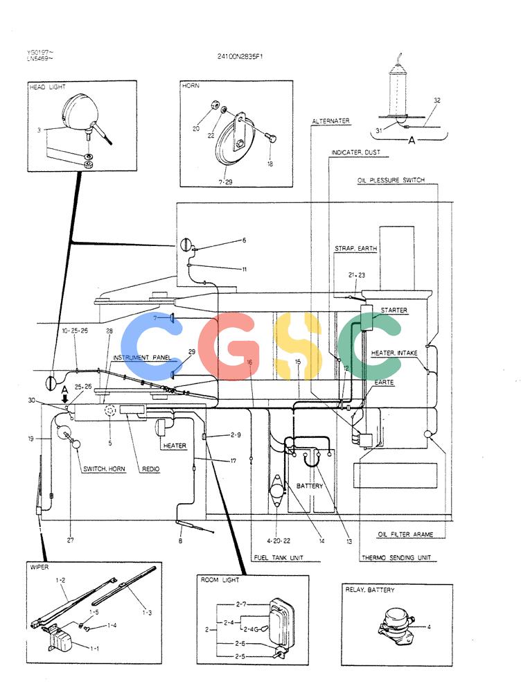 神钢零件查询(K907CLC) - EXCAVATOR BTW YG0101 - YG0500 (1/85-12/03) (08-039) - WIRING ASSY ,ELEC Kobelco