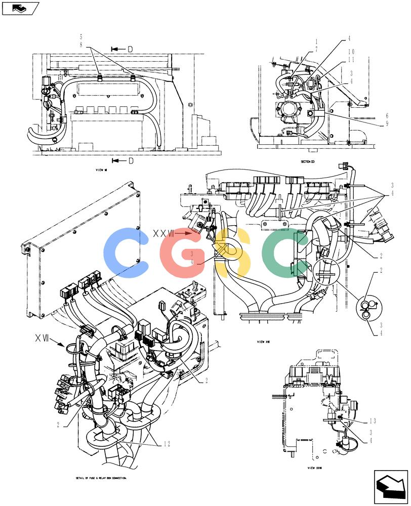 纽荷兰零件查询(E135BSRLC) - CRAWLER EXCAVATOR ASN YH06-08001 (01-083[06]) - HARNESS ASSEMBLY, UPPER New Holland Constructuion