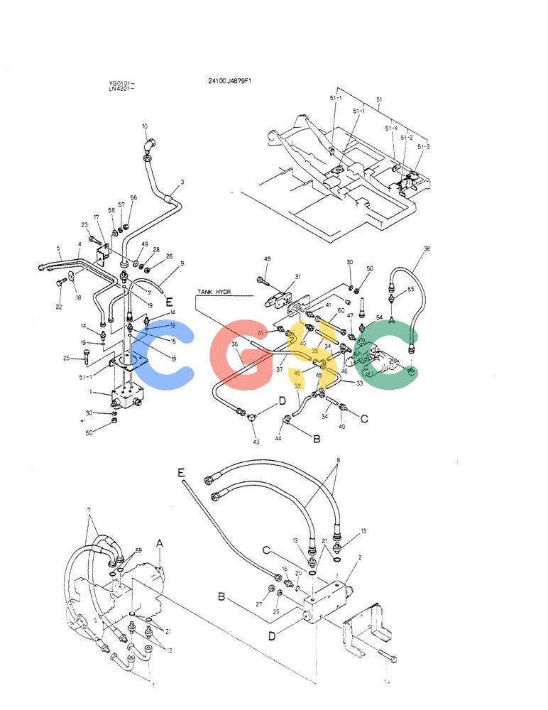 神钢零件查询(K907CLC) - EXCAVATOR BTW YG0101 - YG0500 (1/85-12/03) (11-002[01]) - CONTROL ASSY (EXTRA) Kobelco