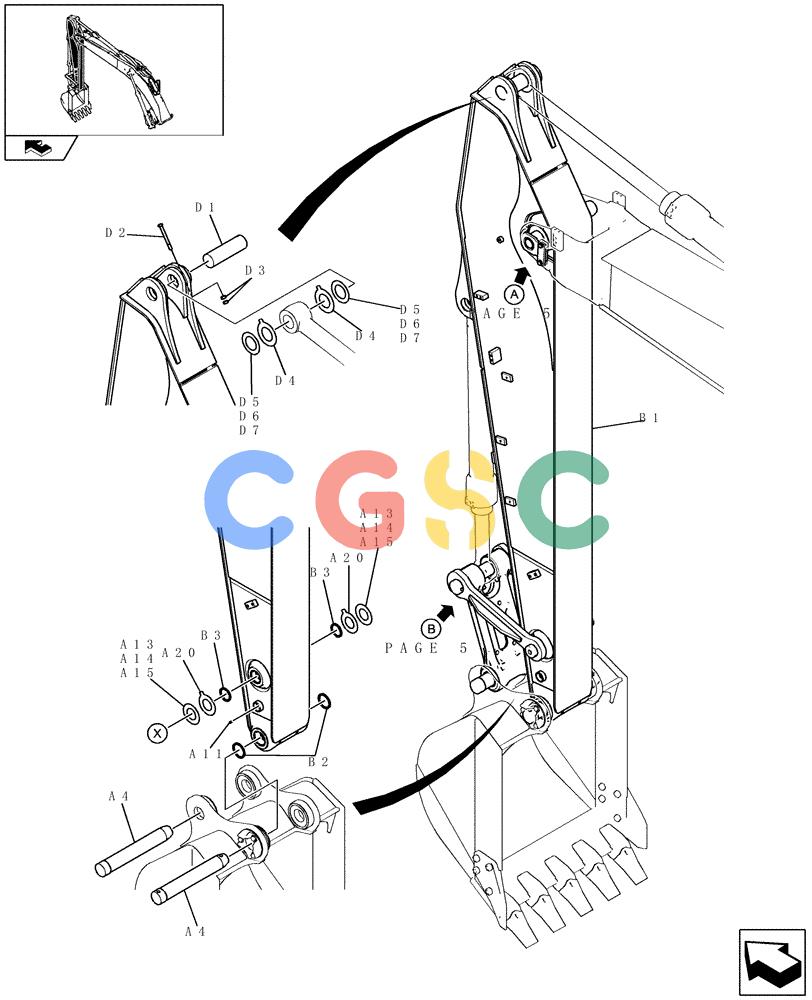 纽荷兰零件查询(E235BSR) - CRAWLER EXCAVATOR (5/07-) (2.009[04]) - DIPPER STICK (3,33M) - EXTRA, NIBBLER & BREAKER New Holland Constructuion