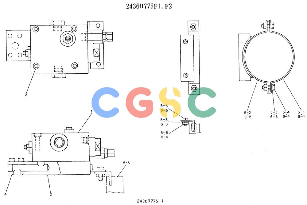 神钢零件查询(K905LC) - MARK II EXCAVATOR ASN YPU00001 (1/87-12/03) (11-006) - VALVE ASSY, HOLDING, 2436R775 Kobelco