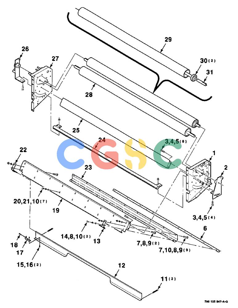 凯斯零件查询(8465) - CASE IH AUTO ROUND BALER (1/91-12/97) (9-70) - MESH WRAP ROLLER ASSEMBLY, SERIAL NUMBER CFH0073001 THROUGH CFH0073010 Case Agriculture