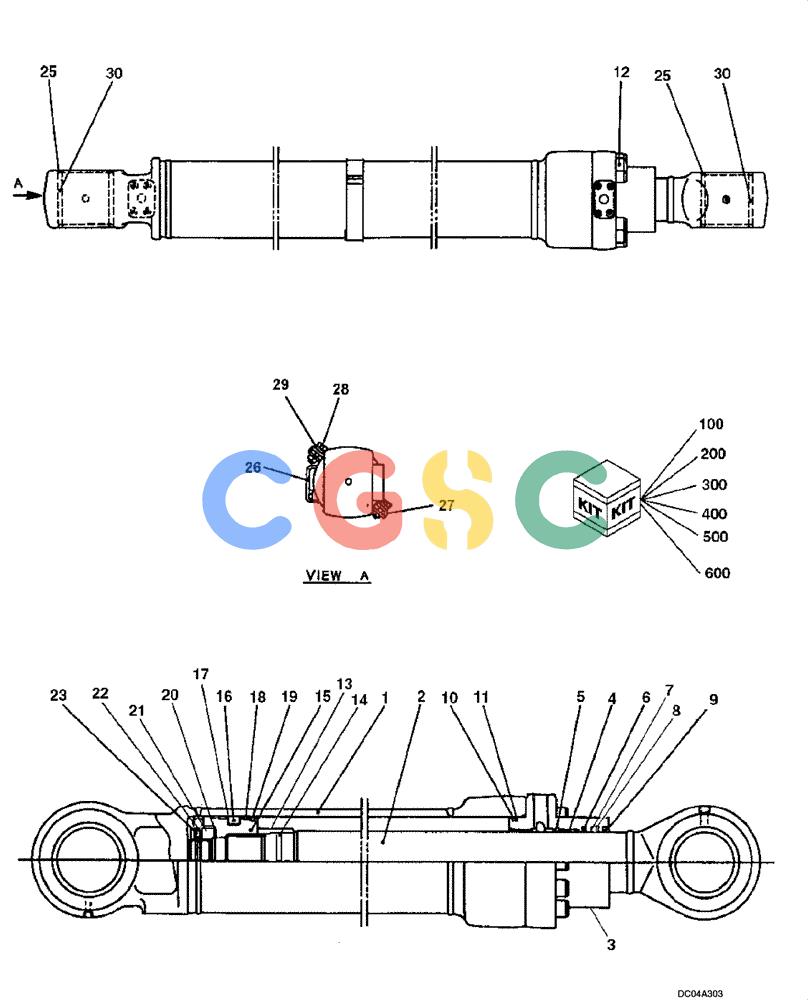 纽荷兰零件查询(EH160) - CRAWLER EXCAVATOR (9/03-) (08 -82[00]) - CYLINDER ASSY, BUCKET New Holland Constructuion