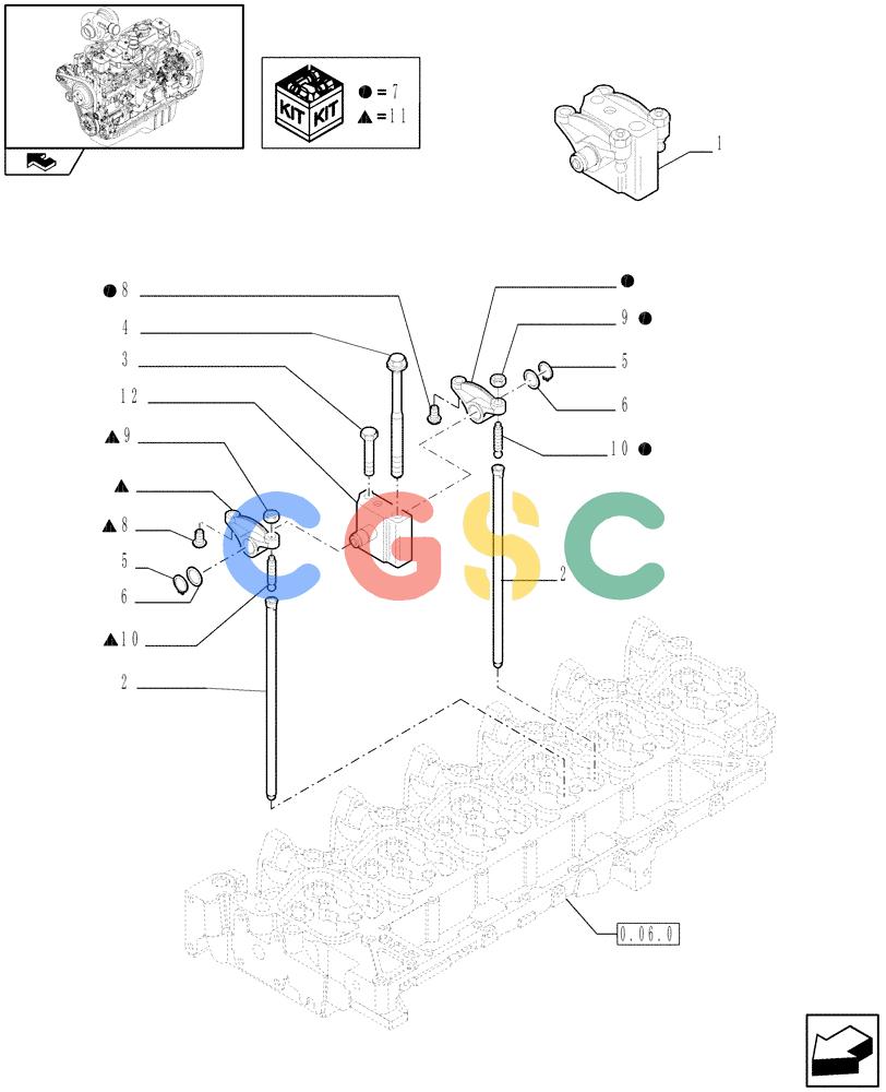 神钢零件查询(F4GE9684C J601) - ENGINE - 504360955 - 84152356 (1/13-) (0.06.6) - ROCKER SHAFT (2852895) Kobelco