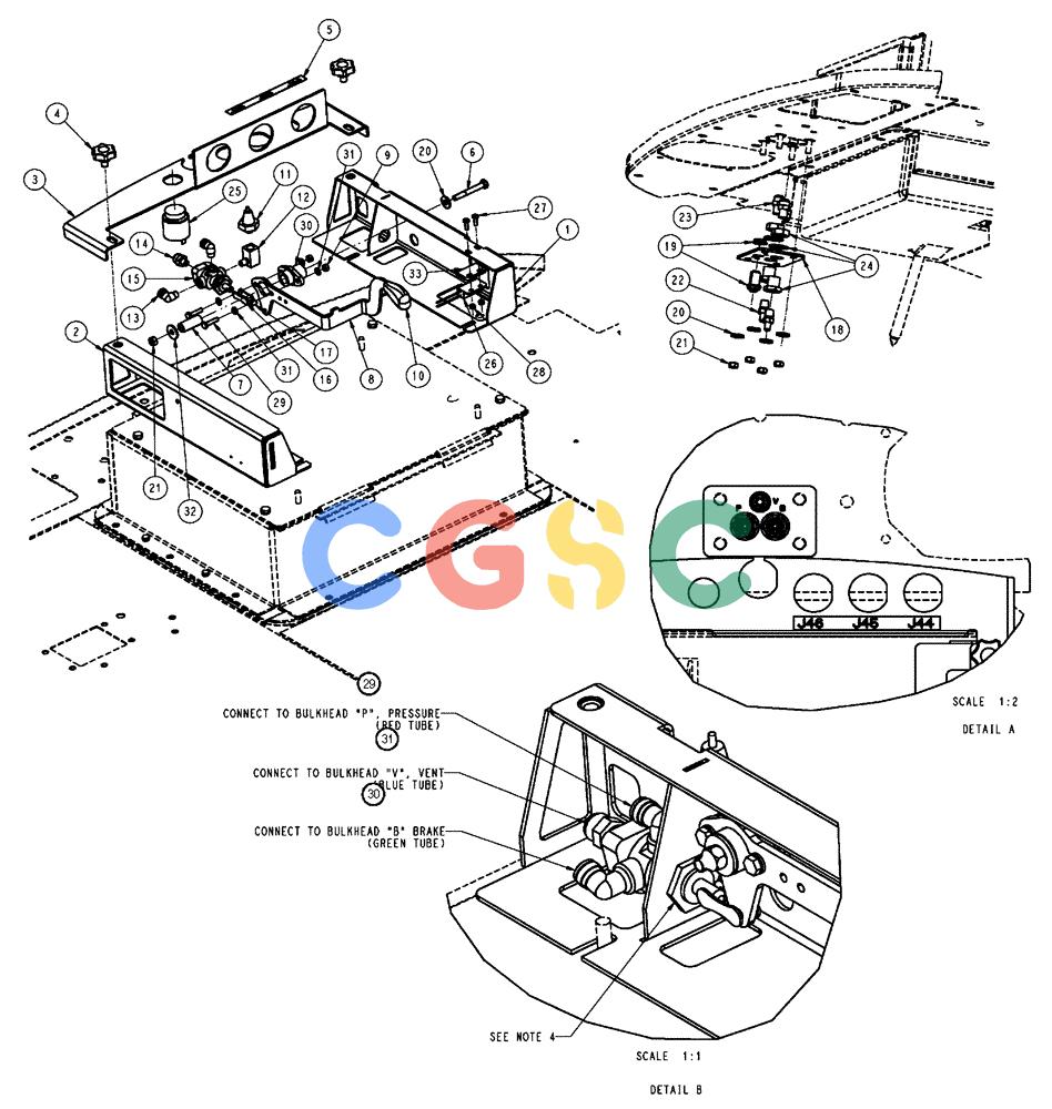 凯斯零件查询(FLX3510) - FLOATER (8/04-8/06) (01-018) - PARKING BRAKE CONTROL GROUP Case Agriculture