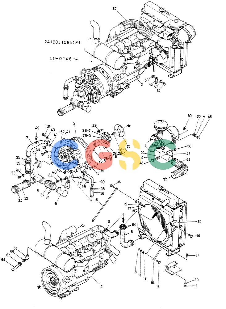 神钢零件查询(K935) - EXCAVATOR SUPPLEMENT ASN LU00154 (1/76-12/03) (07-002) - INSTAL POWER- PLANT P/N 24100J10841F1 Kobelco
