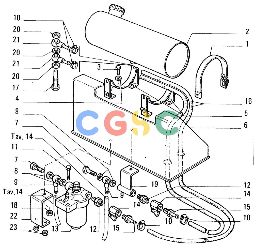 纽荷兰零件查询(FD14E) - CRAWLER DOZER (95.6410[012]) - WINTERIZATION-FUEL TANK New Holland Constructuion
