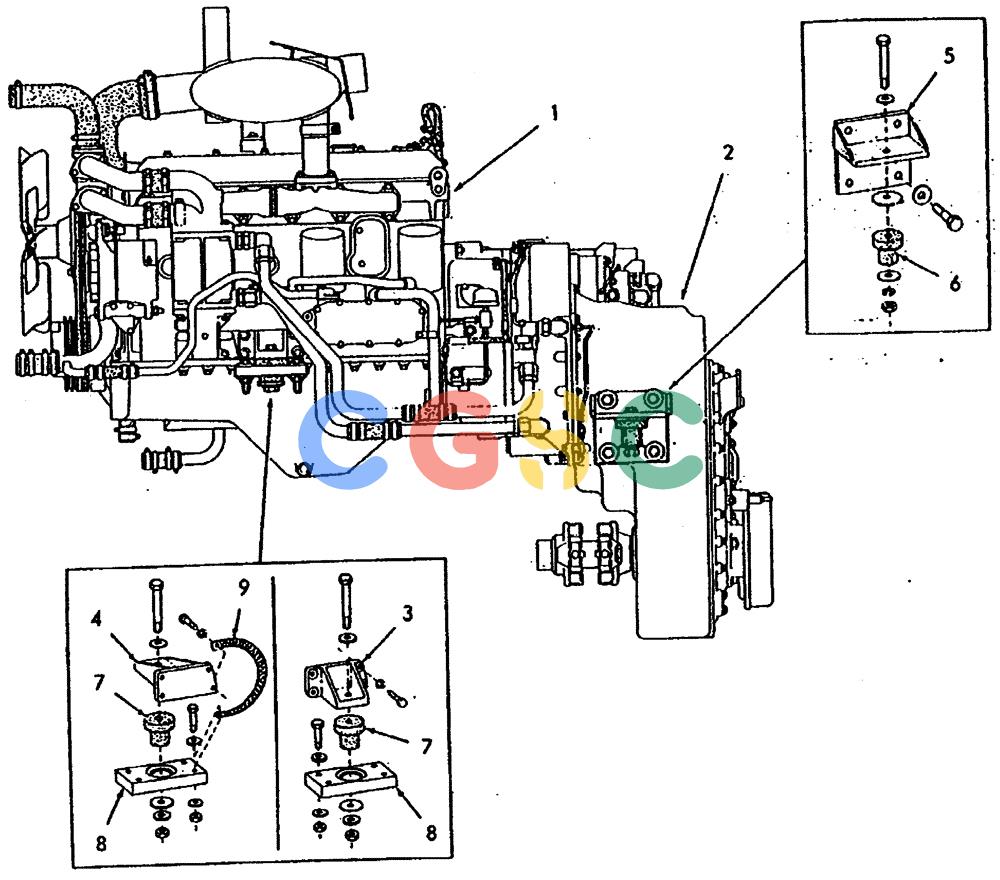 纽荷兰零件查询(65B) - MOTORGRADERS (A0.01[001]) - ENGINE & TRANSMISSION MOUNTING New Holland Constructuion