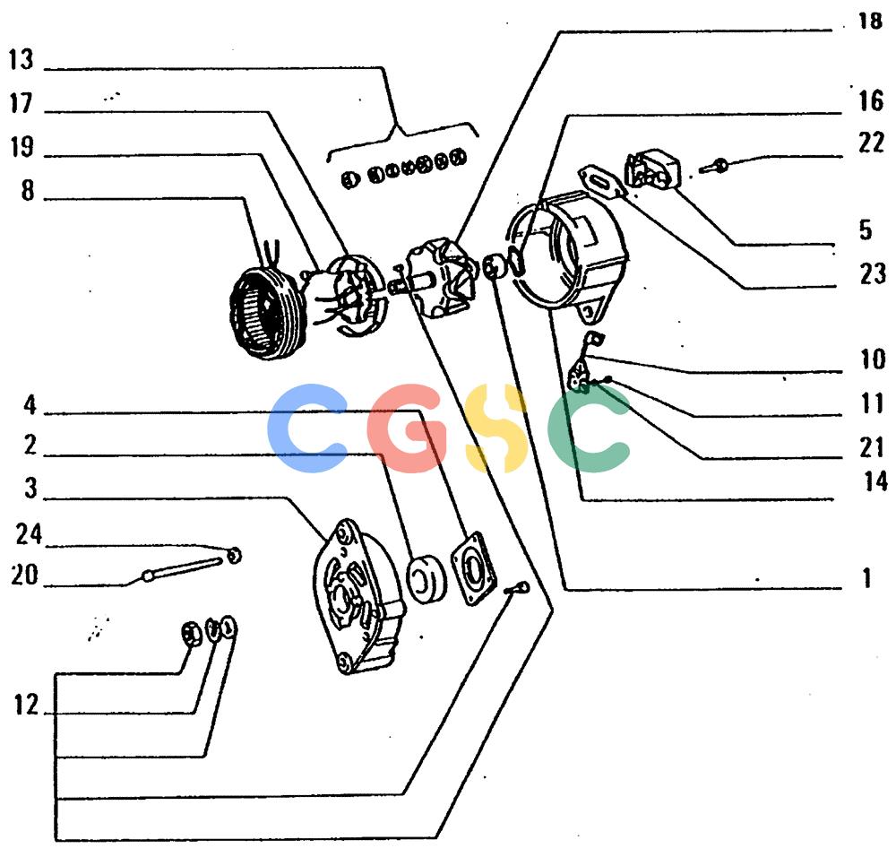 纽荷兰零件查询(65B) - MOTORGRADERS (F3.03/2[001]) - ALTERNATOR New Holland Constructuion